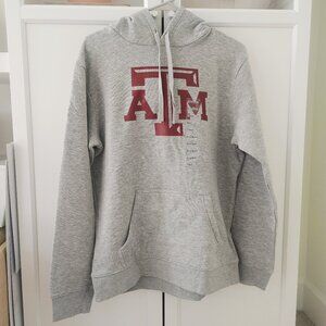 NWT Unisex Texas A&M Aggies Gray Logo Fanatics Pullover Hoodie Sweatshirt - Med